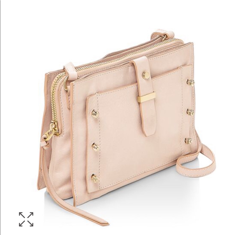 NWT blush studded leather crossbody purse